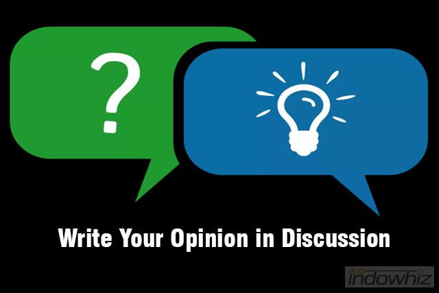 Write Your Opinion in The Discussion