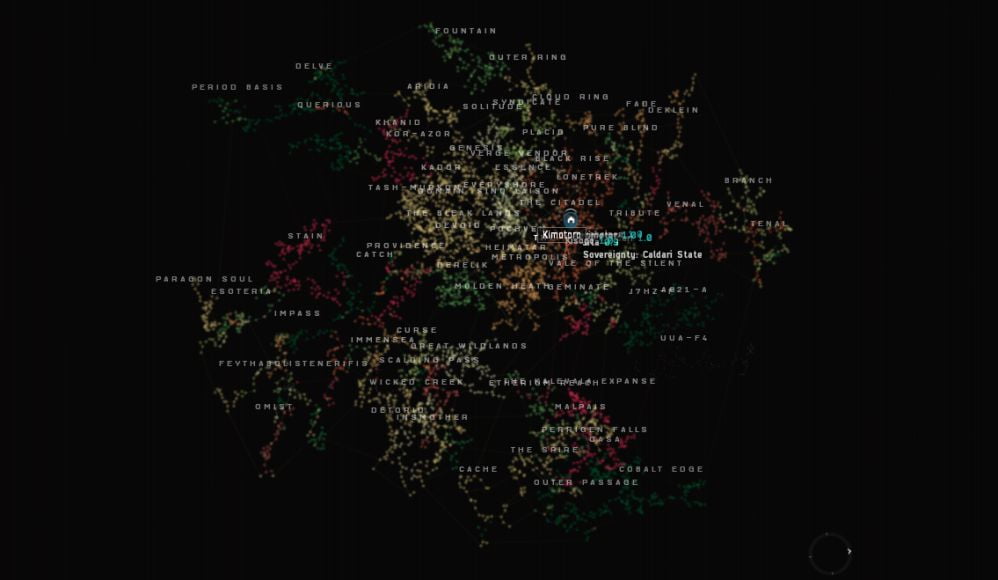 Universe map of EVE Online