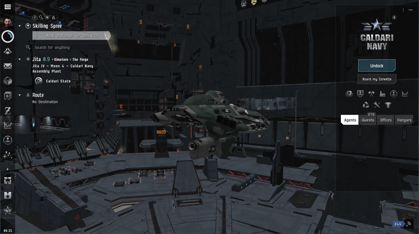 Inside a station in EVE Online