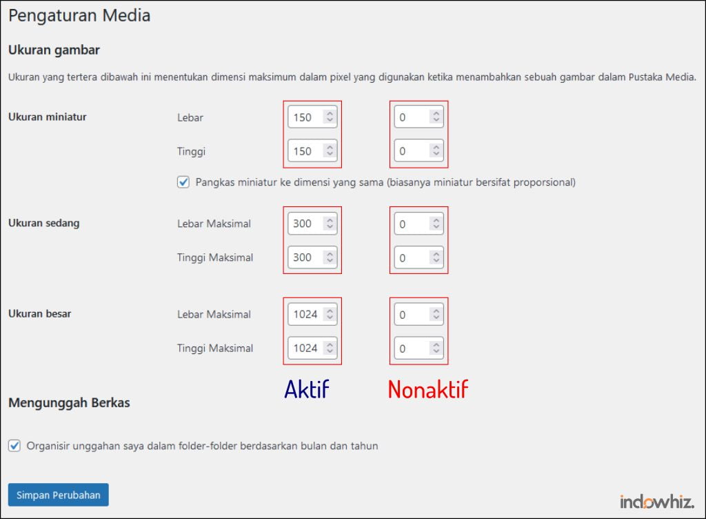 Mengaktifkan/menonaktifkan standar ukuran gambar salinan