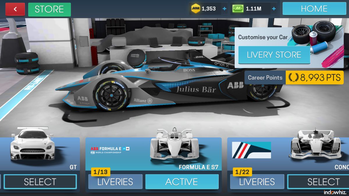 Change car type in Motorsport Manager Online