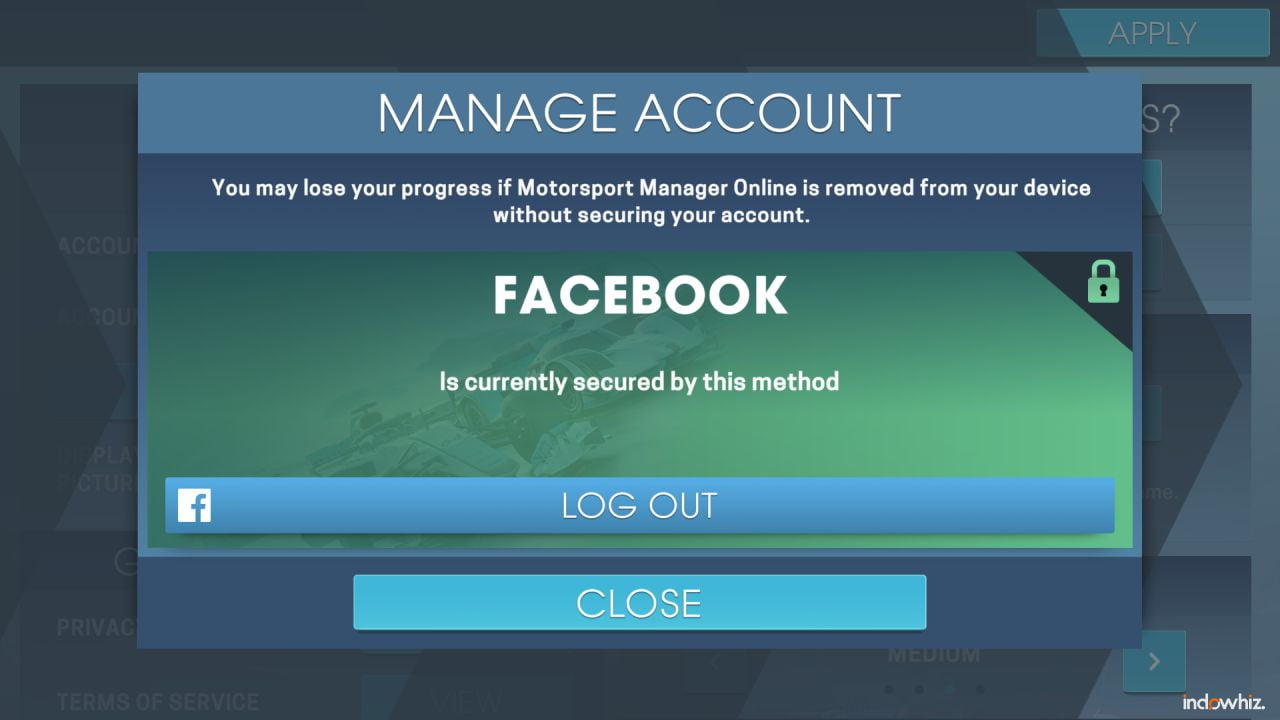 Sign in only using a Facebook account