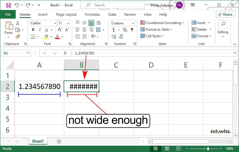 #### display issue in excel because the column is not wide enough.