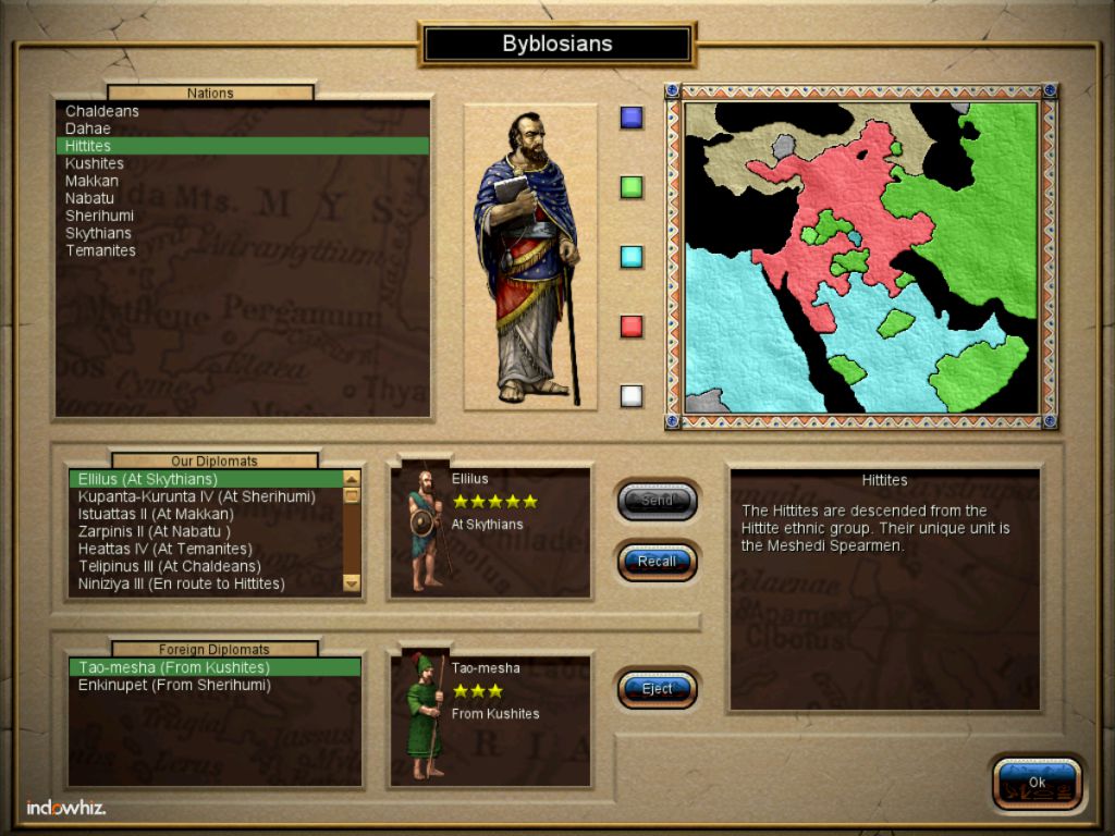 Diplomacy screen